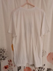 Elvis Presley white short sleeved graphic tee size large poly cotton blend AS IS