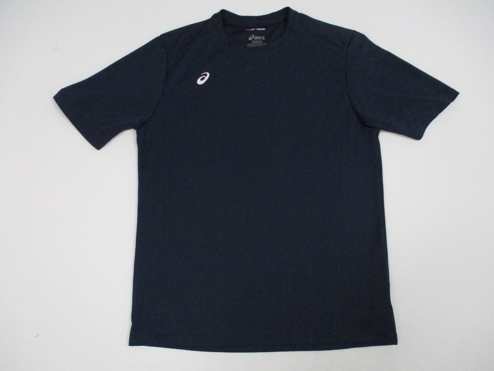 Asics Shirt Adult Small Blue Running Polyester Work Out Outdoors Mens