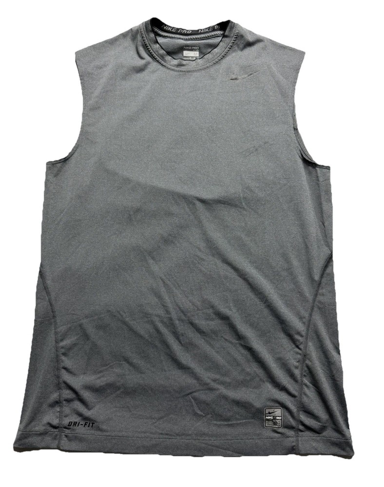Nike Pro Fitted Mens Sleeveless Athletic Performance Shirt Sz M FREE SHIP A74