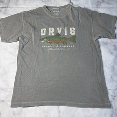 Orvis Protect Conserve Tee T Shirt Men’s Size Large Gray Fish S/S L83