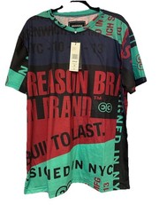 Reason Brand All Over Graphic T-Shirt Men’s Size XL Multi Colors Unisex NWT