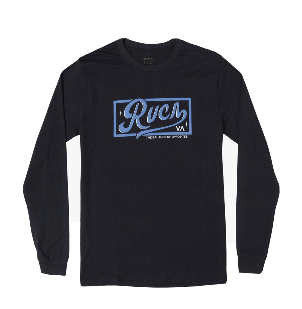 $30 RVCA Men’s North Park Long Sleeves T-Shirt Heather Black Size S