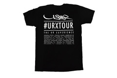 Usher Mens Adult #URXTOUR UR Experience Tour Black Shirt New S, M
