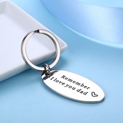 Stainless Steel Daddy Father’s Gift Keychain – Remember I Love You Dad Keycha…