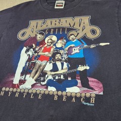 Vintage 90s Alabama Band Tee Shirt Adult Large Myrtle Beach Grill Black Tultex