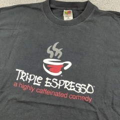 VTG T Shirt Mens XL Black Triple Espresso A Highly Caffeinated Comedy Minnesota