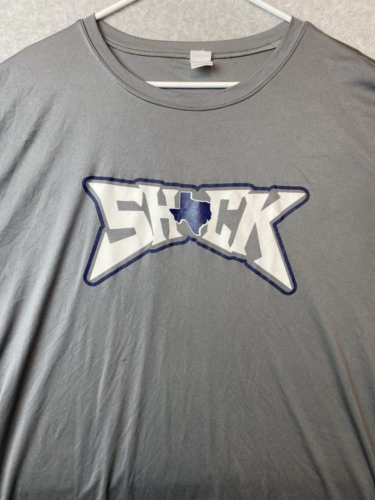 Shock Texas A4 Mens Cooling Performance Gray Short Sleeves Crew 2XL
