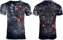 Xtreme Couture By Affliction Men’s T-Shirt SALVATION Black Wings Cross S-5XL