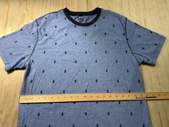 Lee Men’s Medium Shirt Blue Cotton Blend Pineapple Tropical Print Pocket Tee M