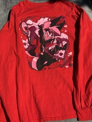 Alastor Radio Demon Valentines Hazbin Hotel LS Red T Shirt XL single stitch 90’s