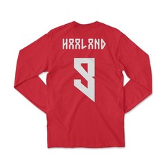 Norway Soccer Fans Haaland 9 Jersey Style Long Sleeve T-Shirt