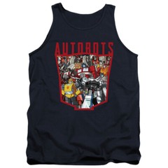 Transformers Tanktop Autobots Collage Navy Tank