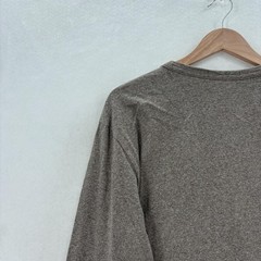 Cremieux Long Sleeve Crewneck Tee Mens Medium Brown Cotton Logo Casual Shirt NWT