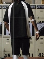 AELFRIC EDEN Contrast Color Stripe Soccer Jersey Mens Sz S Black/Wht NWT