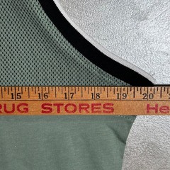 Distortion Mens Sage Green Mesh Panel Cotton Tank Top Sleeveless Shirt Size M