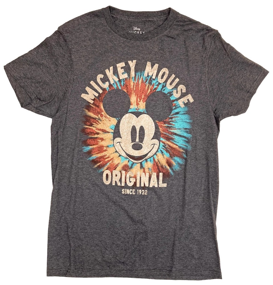 Disney Mickey Mouse Original Since 1932 Distressed Mens Charcoal Heather T-shirt