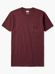 KR3W Burgundy Pocket Graphic T-Shirt Mens M Crew Neck Short Sleeve