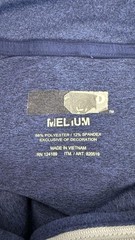 Blue Quarter Zip Pullover Top Mens M Medium Stretch Sports Casual 22” P2P