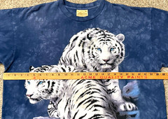 Vintage 2002 The Mountain White Tiger T Shirt USA Tie Dye Nature Tee XL