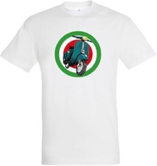 ROUND T-SHIRT VESPA 100% COTTON JERSEY T-SHIRT VESPA WASPINO ROUND ITALY