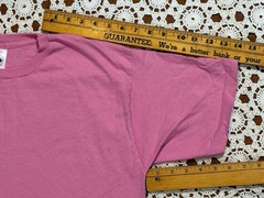 Vtg Retro Fruit Of The Loom Blank Pink T-Shirt Single Stitch USA L Cotton As Is