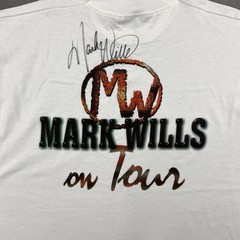 Vintage Fruit Of The Loom T Shirt Mens XL White Cotton Delta Mark Wills On Tour