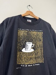 Vintage 90’s Coffee Stine Single Stitch Black Tee Shirt – Large