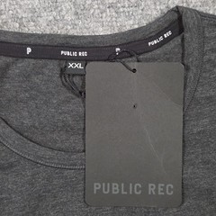 NWT Public Rec Go To Tee Shirt Mens XXL Heather Charcoal Gray Long Sleeve Crew