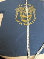 VOLCOM 100% Cotton T SHIRT MENS SZE XL Blue w/Skeleton Circled by HAWAII