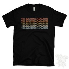 TILLINGTON COMMON REPEATED RETRO STYLE T-SHIRT mens & womens uk place name gift
