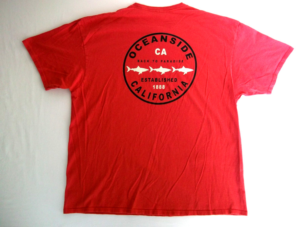 OCEANSIDE CA Men’s Sz. XL (W 24in x L 30in) 100% Cotton ORANGE