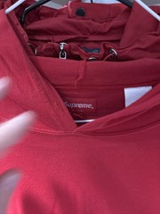 Supreme Layered Hooded LS Shirt Jersey Hoodie Red exclusive XXL