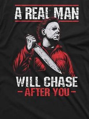 Men’s Scary Halloween Shirt Horror Movie Tee Serial Killer T-Shirt For Him Men
