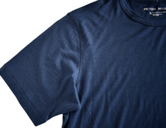 New PETER MILLAR EXCURSIONIST FLEX PERFORMANCE Navy 87%MERINO WOOL T-SHIRT TEE S