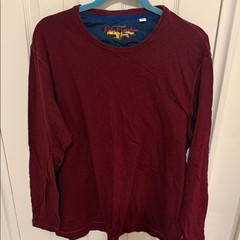 Robert Graham Deep Red Crew Neck Shirt Size 2XL