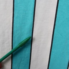 Vintage 90s HRLA San Francisco Striped T-Shirt Mens L/XL Teal White Made in USA