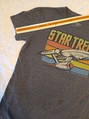 Star Trek Distressed Vintage Look T-Shirt L Gray