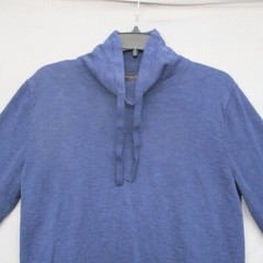 Banana Republic Long Sleeve Cowl Neck Shirt/Lightweight Sweater Blue Men Size M