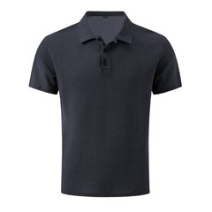 Men’s Short Sleeve Ice Silk T Shirt Mesh Fabric Pure Color Regular Fit