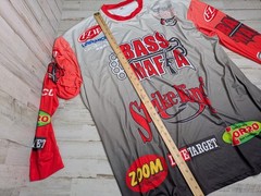 FLW Bass Fishing Jersey 2XL Bass Mafia Mercury Strike King Tournament Sponsors