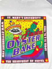Hanes San Antonio Fiesta Clambake T-Shirt Mens L White Cotton 2003 Vintage