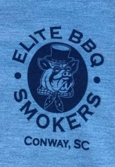 ELITE BBQ Smokers Mens XL T SHIRT Gildan Gray Very Good 48 Chest Measured