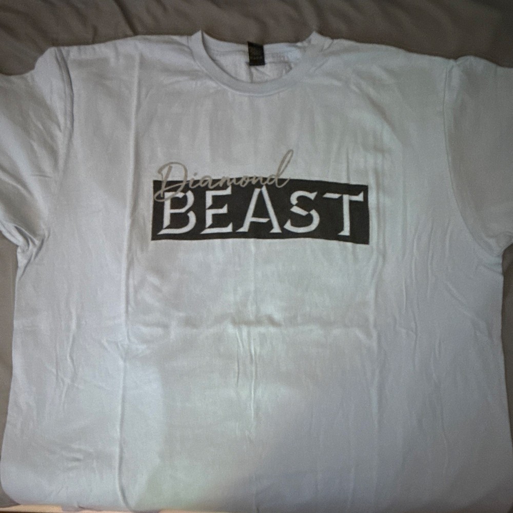Diamond BEAST Men’s Short Sleeve Crew Neck Graphic Logo T-Shirt