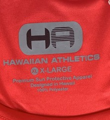 HA Athletics Sun Protective T Shirt Mens XL Red Tribal Design Polyester