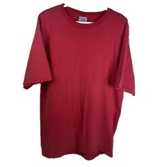 Pluma Mens Large T-Shirt Heavyweight Cotton Red Tee Made in USA Vintage 90s