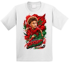 Eliesse Ben Seghir Morocco Soccer Caricature 2026 World Cup T Shirt