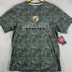 NEW Bemidji State Beavers T-Shirt Mens Large Green Camo Athetic Tee Colosseum
