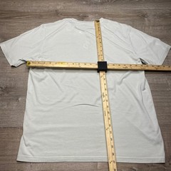 Free Fly Henley Mens Large Bamboo Viscose Gray White Stripe Short Sleeve Tee