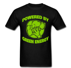 Powered by green energy vegan vegetarian veggies fruits T shirt Unisex Tee
