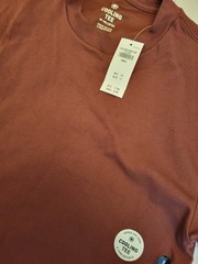 Hollister Cooling Tee Men’s Crew Neck Short Sleeve Solid Brown T-Shirt Size S